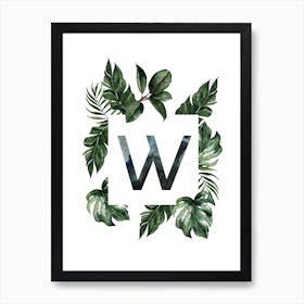 Botanical Alphabet W Art Print