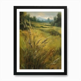 Wild grass, old oil painting,Colorado Arts, Vermont Arts,Montana Arts,Alaska Arts3 Art Print