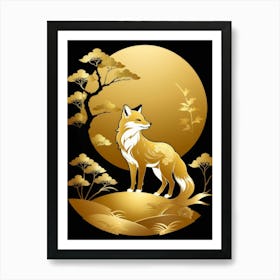 Japan Golden Fox 13 Art Print