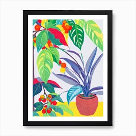 Coffee Plant Eclectic Boho Art Print