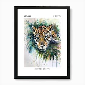 Jaguar Pastel Watercolour 3 Poster Art Print