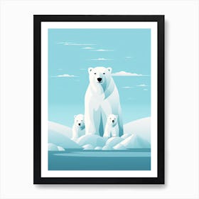 Polar Serenity; Painting The Bear Family Bond Art Print