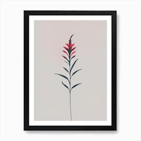 Cardinal Flower Wildflower Simplicity Art Print