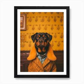 A Rottweiller Dog 2 Art Print