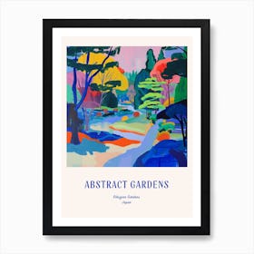 Colourful Gardens Rikugien Gardens Japan 4 Blue Poster Art Print