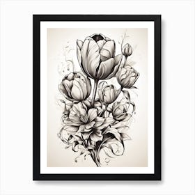 Tulips In A Vase Art Print