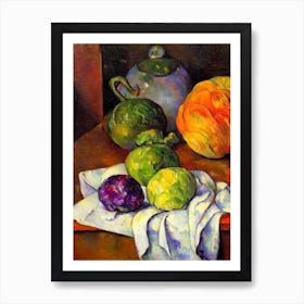 Cabbage Cezanne Style vegetable Art Print