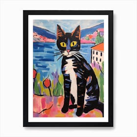 Painting Of A Cat In Sardinia Italy 2 Art Print