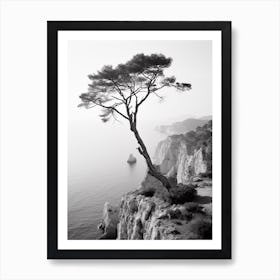 Capri, Italy, Black And White Photography 2 Art Print