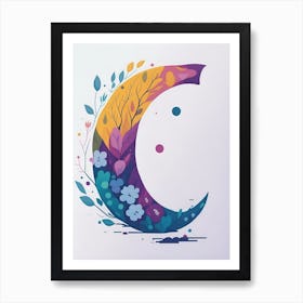 Colorful Letter C Illustration 23 Art Print