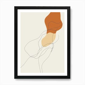 Orange And Black Art Print