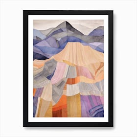 Fan Y Big Wales Colourful Mountain Illustration Art Print