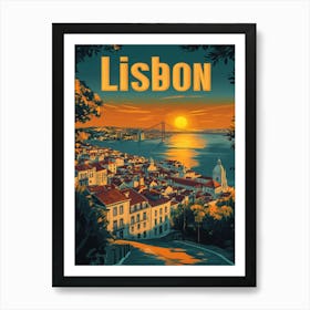 Aihrgdesign A Mid Century Modern Travel Poster For Lisbon Sho 60c0f126 Bea8 4216 B6b8 F6a4ec8b968b 3 Art Print