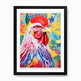 Colourful Bird Painting Chicken 7 Art Print