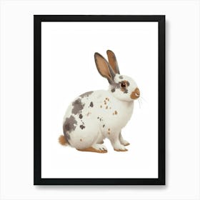 English Spot Rabbit Nursery Illustration 1 Art Print