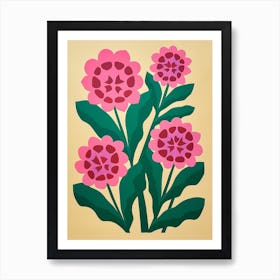 Cut Out Style Flower Art Celosia 3 Art Print