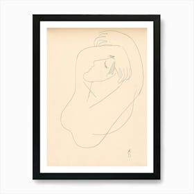 A Woman With Her Hands Raised Above Her Head, Mikuláš Galanda Art Print