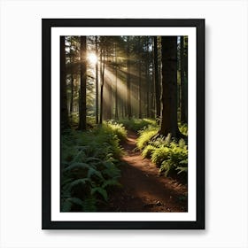 Sunrise In The Forest 1 Art Print