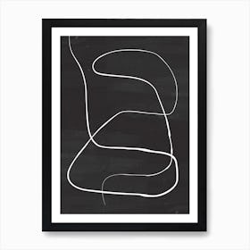 Into The Night Abstract Art Line Art Print