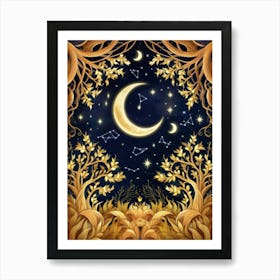 Astrology Background Art Print