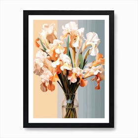 Iris Flower Still Life Painting 4 Dreamy Art Print