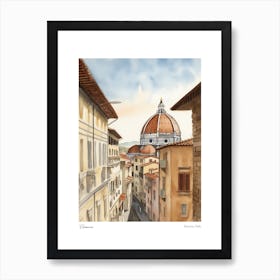 Florence, Tuscany, Italy 2 Watercolour Travel Poster Art Print