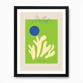 Green Matisse Flower Art Print