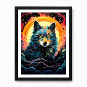 Wolf In The Sky 2 Art Print