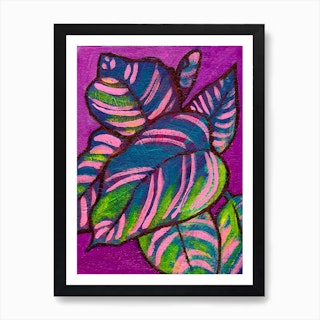 Purple Calathea Print Art Print