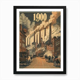 Aihrgdesign A Vintage Poster Of An Industrial City In 1900 Fe 0fa60eed B94e 4976 8a03 3f982cde26b4 3 Art Print