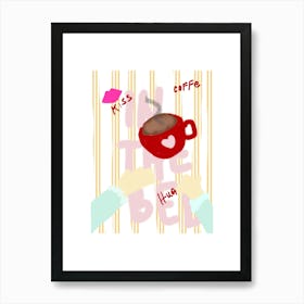 Kiss Coffee In The Bed Art Print