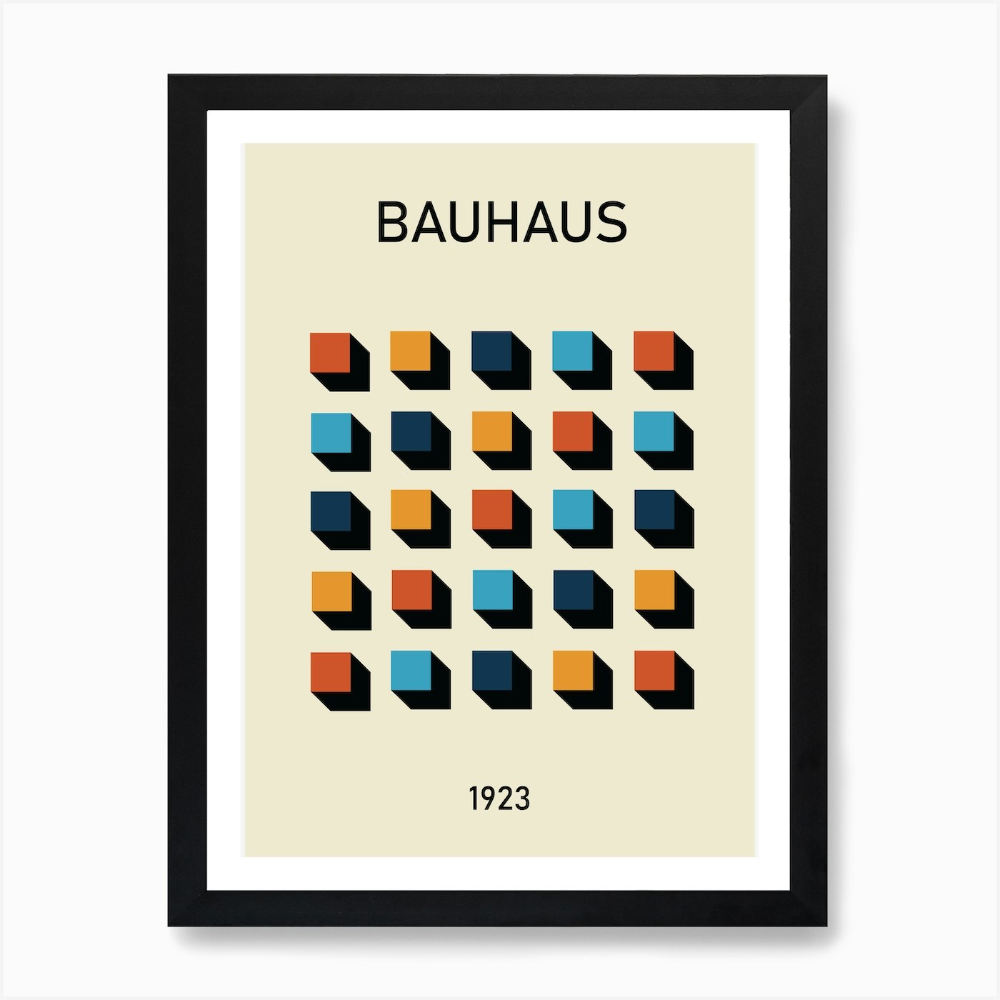 Geometric, Bauhaus, Wall Art, Circles, Squares, Modern Wall Art,  Mid-Century Print, Bauhaus Print, Retro, Wall Art, Gift