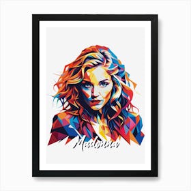 Madonna 03 Portrait Music Icon Style WPAP Pop Art Art Print