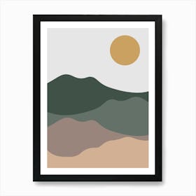 Sunset In The Mountains 4 Art Print