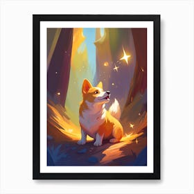 Corgi 11 Art Print