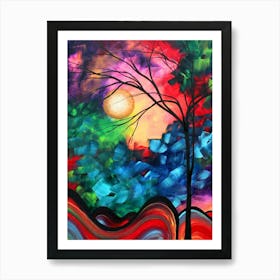 Abstract Tree Painting Art Print