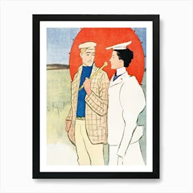 Couple With Parasol Illustration, Edward Penfield Art Print