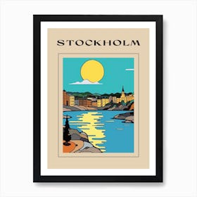 Minimal Design Style Of Stockholm, Sweden 2 Poster Art Print