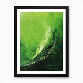 Green Feather Art Print