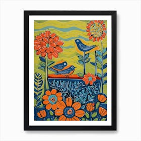 Bird In The Garden 1 Art Print