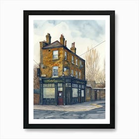 Havering London Borough   Street Watercolour 3 Art Print