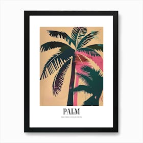 Palm Tree Colourful Illustration 2 Poster Art Print