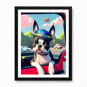 Boston Terrier-Reimagined 97 Art Print