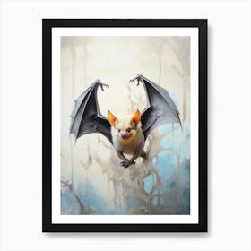 Grey Headed Flying Fox Vintage Illustration 2 Art Print