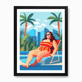 Body Positivity Sunshine Days Illustration 3 Art Print