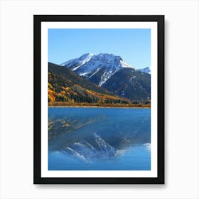 Reflection Of Mountains In A Lake Art Print