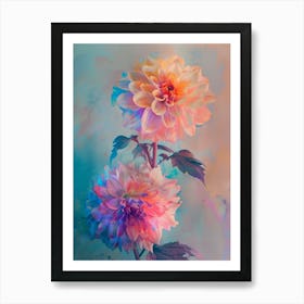Iridescent Flower Dahlia 1 Art Print
