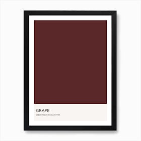 Grape Colour Block Poster Art Print