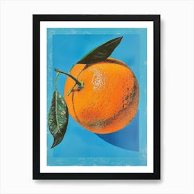 Orange On Blue Art Print