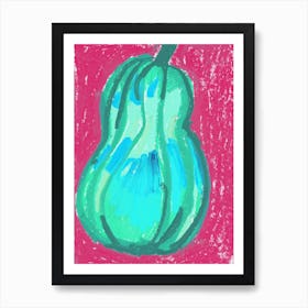 Pumpkin On Pink Art Print